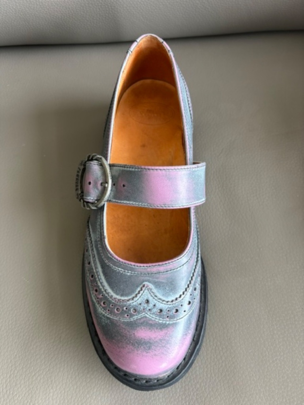 JOHN FLUEVOG Women's sz 10 leather 7th Heaven Angel Brogues Mary Janes - Picture 4 of 16